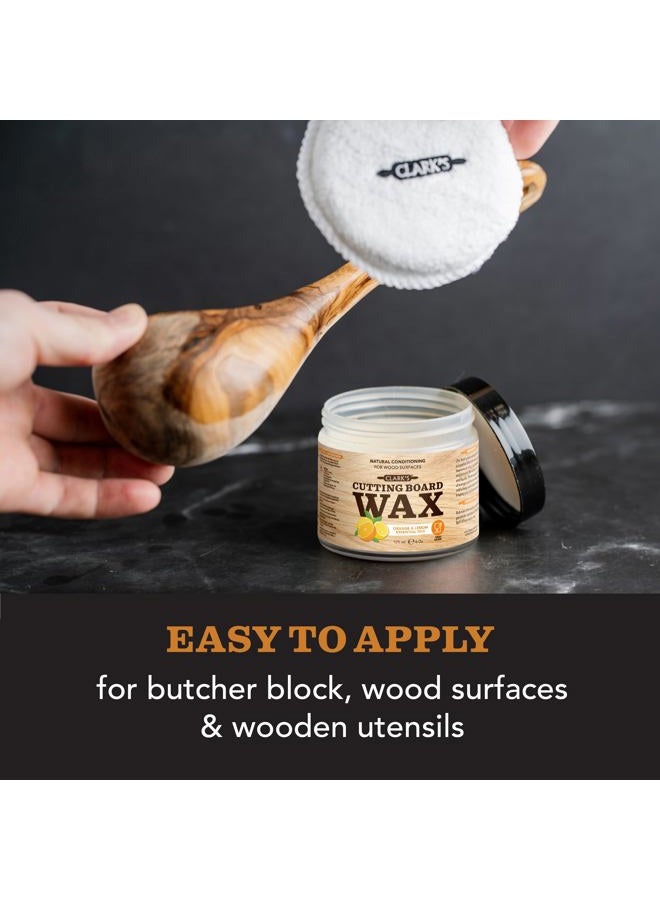 Clark's (300ml, Orange Lemon Scent) - Cutting Board Finish Wax (300ml) Enriched with Lemon & Orange Oils Made with Natural Beeswax and Carnauba Wax Butcher Block Wax - Image 3