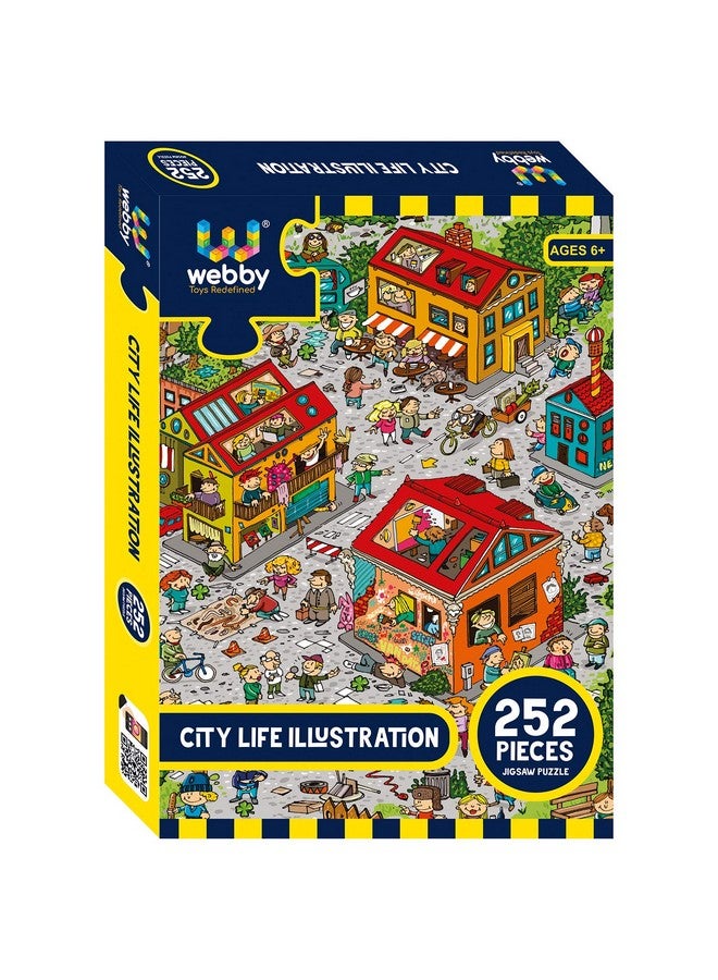 Webby Kids City Life Illustration Jigsaw Puzzle, 252 Pieces - Image 1