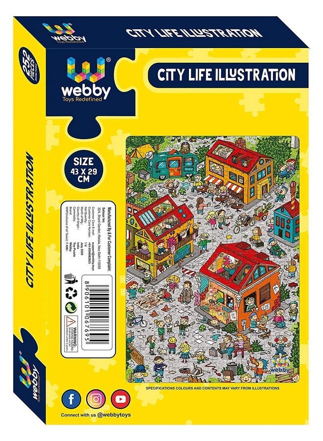 Webby Kids City Life Illustration Jigsaw Puzzle, 252 Pieces - Image 5
