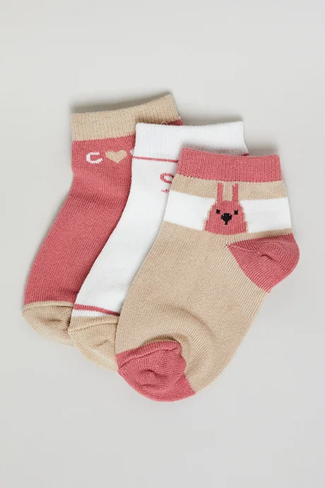 أر أند بي 3 Pack Patterned Ankle Socks