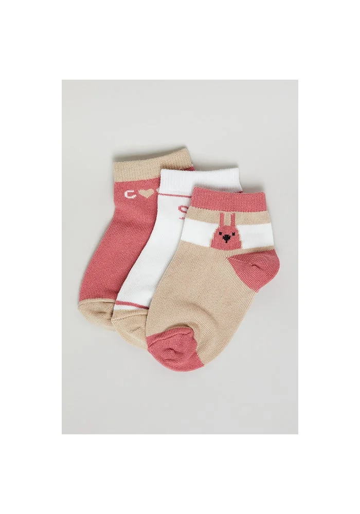 أر أند بي 3 Pack Patterned Ankle Socks