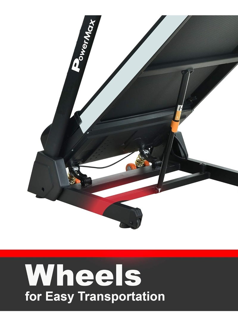 PowerMax Fitness - Fitness Tam-230 (4Hp Peak) Motorised Treadmill For Home, Gym With 6 Level Manual Incline, 12 Pre-Set Programs, Max.Speed 14.8 Km/Ph, Max User Weight 110Kg, - Image 1