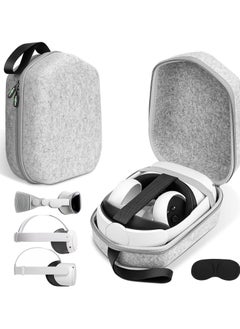 VKL Hard Carrying Case Compatible with Meta Oculus Quest 2/Quest 3/Vision Pro Original/Elite Version VR Gaming Headset and Touch Controllers Accessories, Suitable for Travel and Home Storage  - Image 1