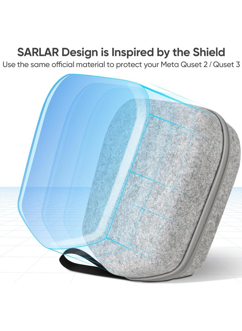 VKL - Hard Carrying Case Compatible with Meta Oculus Quest 2/Quest 3/Vision Pro Original/Elite Version VR Gaming Headset and Touch Controllers Accessories, Suitable for Travel and Home Storage - Image 1