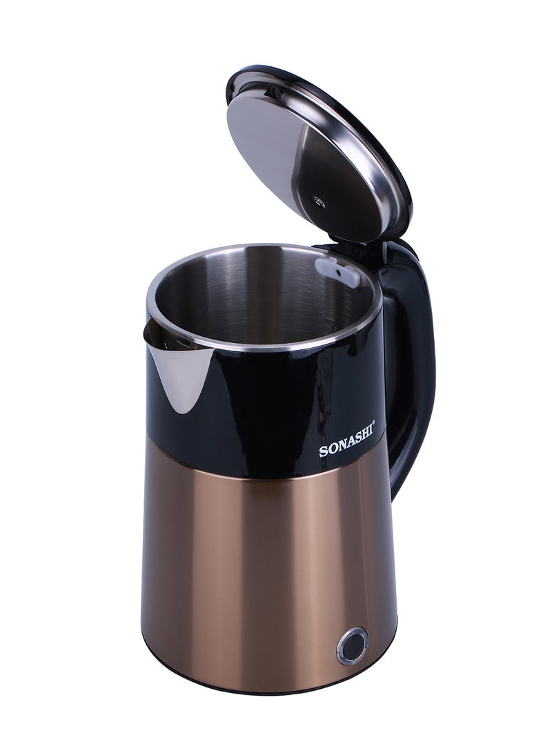 SONASHI 1.8L Cordless Kettle with 360° Swivel Base | Cool Touch Body with Boil Dry Protection | Seamless Inner Body with SS Lid | Auto Cut-off Function | Ideal for Fast Boiling | Tea/Noodles/Egg 1.8 L 2200 W SKT-1803 Red - Image 3