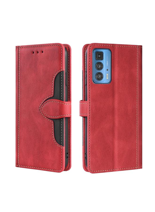 إيروريكس جراب لهاتف Motorola Edge 20 Pro / S Pro مصنوع من الجلد ومشبك مغناطيسي على شكل قبعة من القش - Image 1