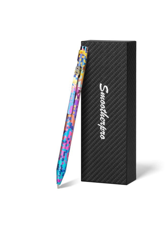 SMOOTHERPRO Titanium Bolt Action Pen - Compatible with Pilot G2 Refills Retractable Ballpoint Pen for Travel, School, Work, Left-Handed Friendly - Minecraft Color - Image 1