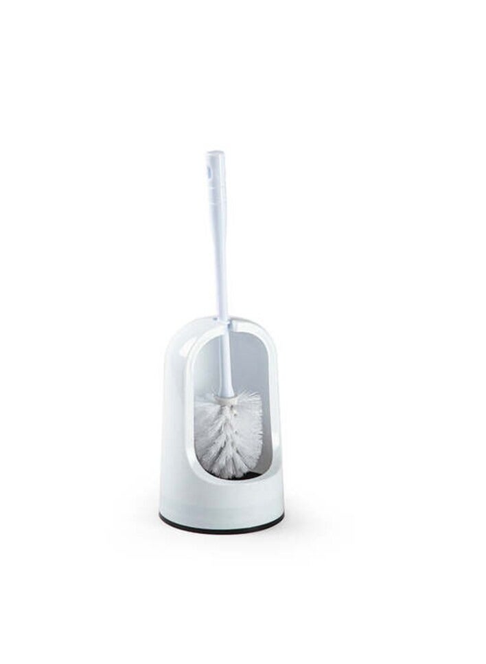 Plastic Forte Toilet Brush With High Stand, 40cm, White