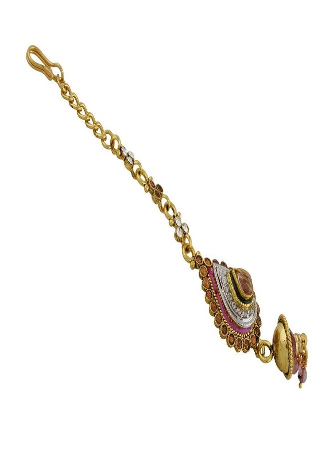 Vama Fashions Borla Mang teeka tika Maangtika Maang Tikka for Girls Stylish Latest - Image 2