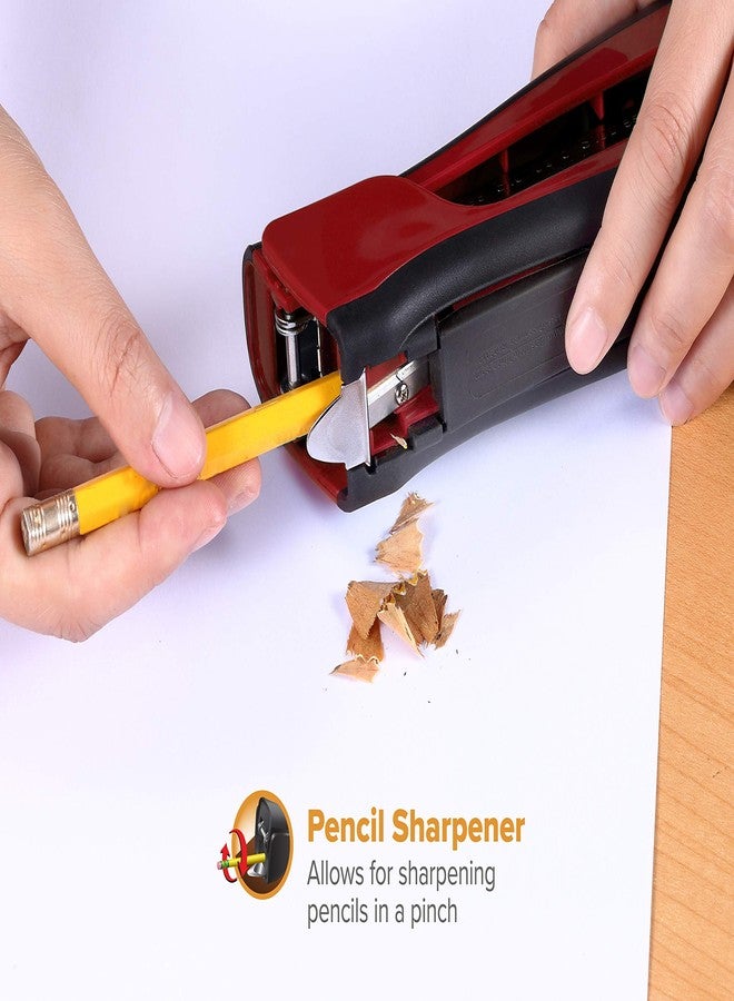 Bostitch Office Dynamo 4 in 1 Standup Stapler, Includes 420 Staples, 20 Sheet Capacity, Integrated Pencil Sharpener, Staple Remover & Staple Storage, Black - Image 2