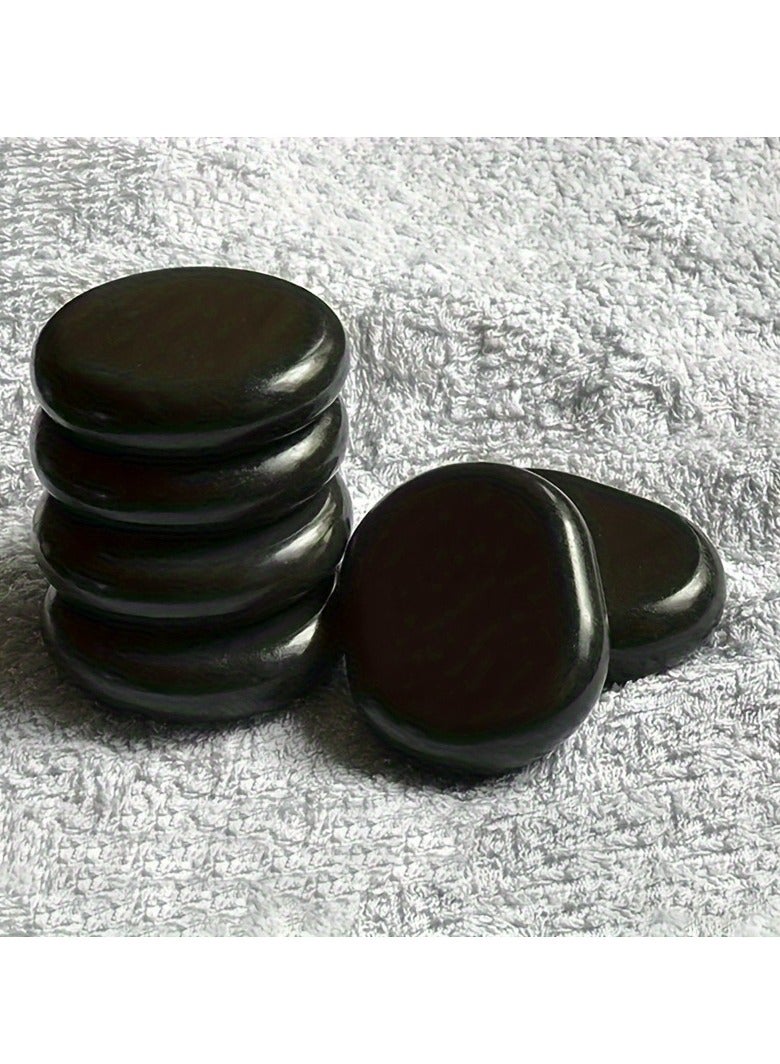 Generic Massage Stone Massage Essential Hot Stones, 6 Pieces Different Size Hot Stone Massage Set Hot Stone Massage Stones for Professional or Home Spa, Foot Warmer, Relaxation, Therapy, Pain Relief  - Image 3