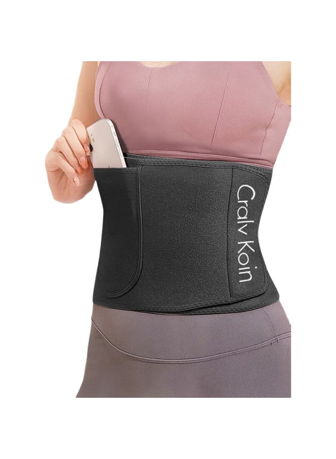 CRALVKOIN Brand Sweat-Inducing Waist Belt, Fat-Burning Waist Trimmer, Running Fitness Exercise Belt For Men And Women, Body Shaping, Abdominal Compression, Sweat-Boosting Waist Support - Image 1