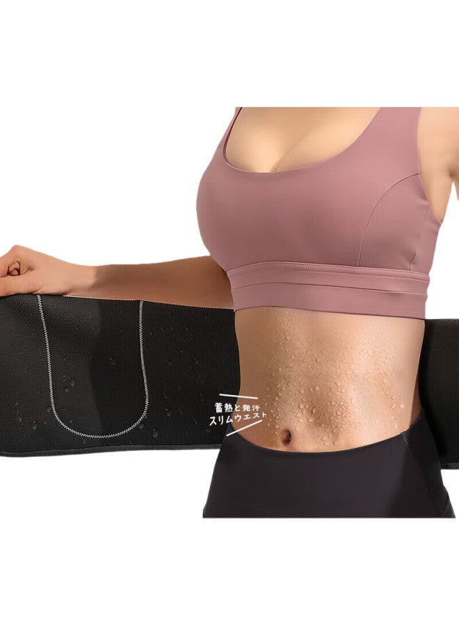 CRALVKOIN Brand Sweat-Inducing Waist Belt, Fat-Burning Waist Trimmer, Running Fitness Exercise Belt For Men And Women, Body Shaping, Abdominal Compression, Sweat-Boosting Waist Support - Image 3