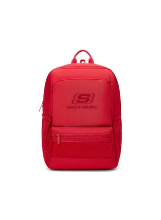 Skechers Racing Red Large Capacity Diy Travel Commuter Laptop Backpack For College Students, High School Boys And Middle School Girls