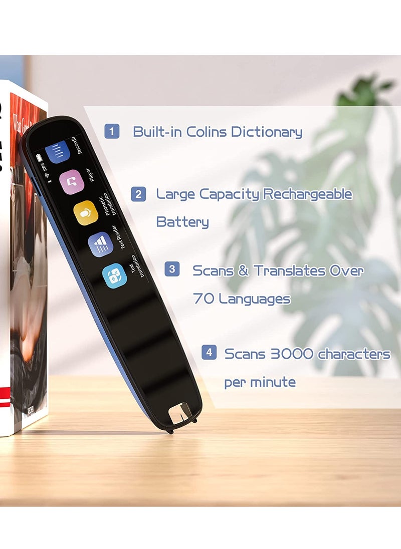 Generic - Upgraded Scan Reader Pen, 16GB Dictionary Mobile Scanner Translator Scanning Pen, 112 Language OCR Digital Reader Pen Voice Translator Device, Text&Phonetic Multilingual Translation - Image 1