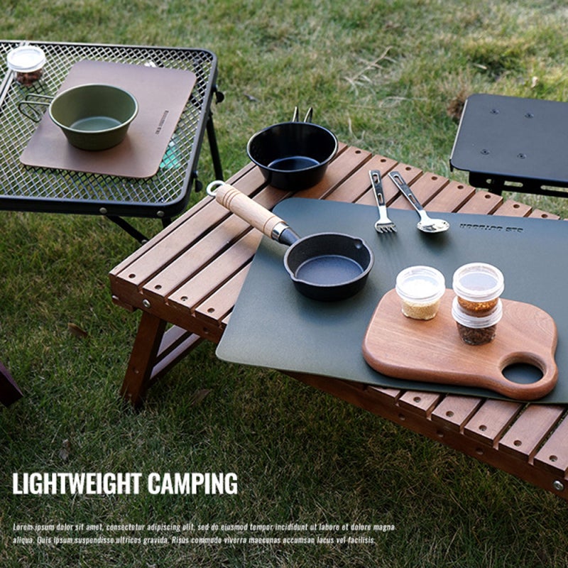 CLS Waterproof Table Mat PU Leather Placemat Outdoor Picnic Camping BBQ Heat Insulation Desk Pad Nonslip Folding Table Mat - Image 3