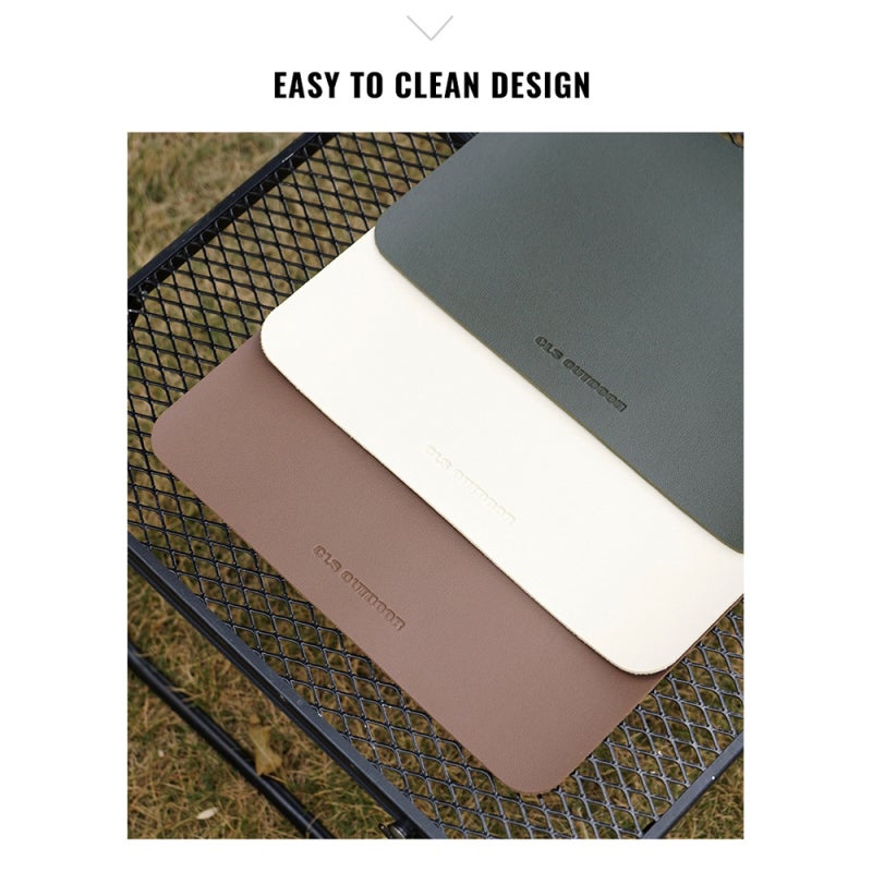 CLS Waterproof Table Mat PU Leather Placemat Outdoor Picnic Camping BBQ Heat Insulation Desk Pad Nonslip Folding Table Mat - Image 5