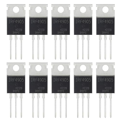 ALLECIN IRF4905 IRF4905P MOSFET Transistors 55V 74A IRF4905PBF P-Channel Power Mosfets Transistor 55 Volt 74 Amp TO-220 (Pack of 10Pcs) - Image 1