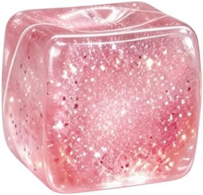 Glow in The Dark Sensory Cube Fidget Toy, Soft TPR Luminous Squeeze Block, Portable Stress Relief Hand Toy, Compact Decompression Cube, Safe Cute Desktop Play Toys for Kids and Adults - Image 2