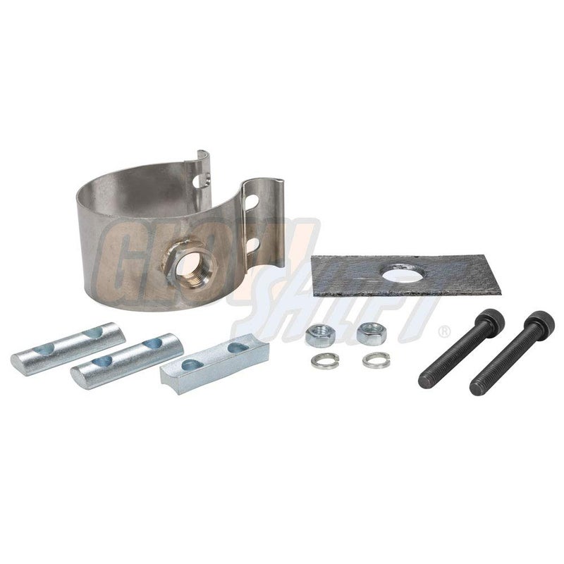 GlowShift 2-3/4" to 3" Clamp-On Wideband Oxygen Sensor Bung Adapter - No Weld Design - Image 2