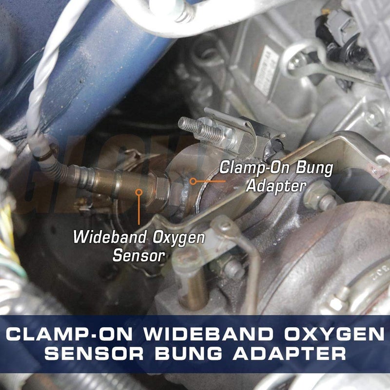 GlowShift 2-3/4" to 3" Clamp-On Wideband Oxygen Sensor Bung Adapter - No Weld Design - Image 4