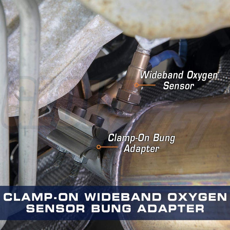 GlowShift 2-3/4" to 3" Clamp-On Wideband Oxygen Sensor Bung Adapter - No Weld Design - Image 5