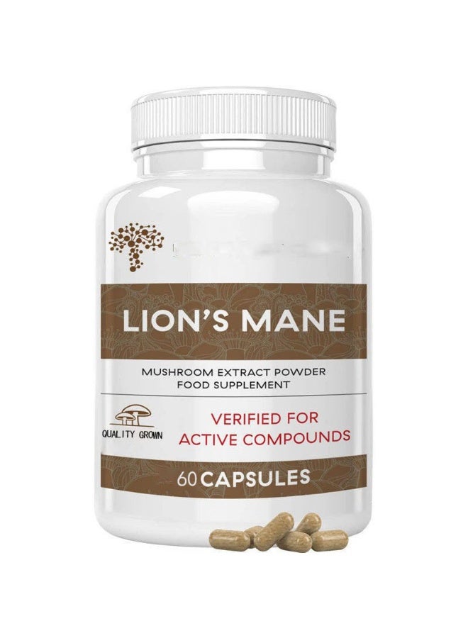 ليون لحم الأسد فطر الإدراك ( 60 حبة ) لحم الأسد فطر مسحوق استخراج كبسولة - Image 1