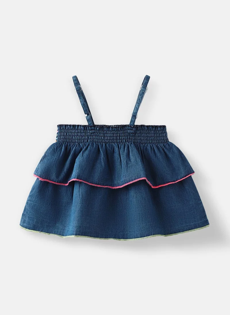 Nautinati  Nautinati Girls Denim Combo Set of Top and Shorts for Women | Best Price UAE