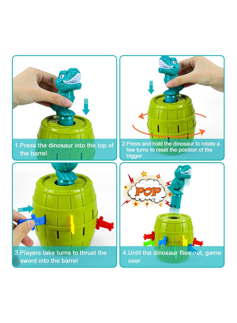 Pop Up Dinosaur Game for 3-8 Year Old Boys Girls, Classic Board Game Dinosaur Pop Up Toy Educational Pop Up Game Preschool Board Game Interactive Popup Game for Children Action, Kids Party Games - Image 3