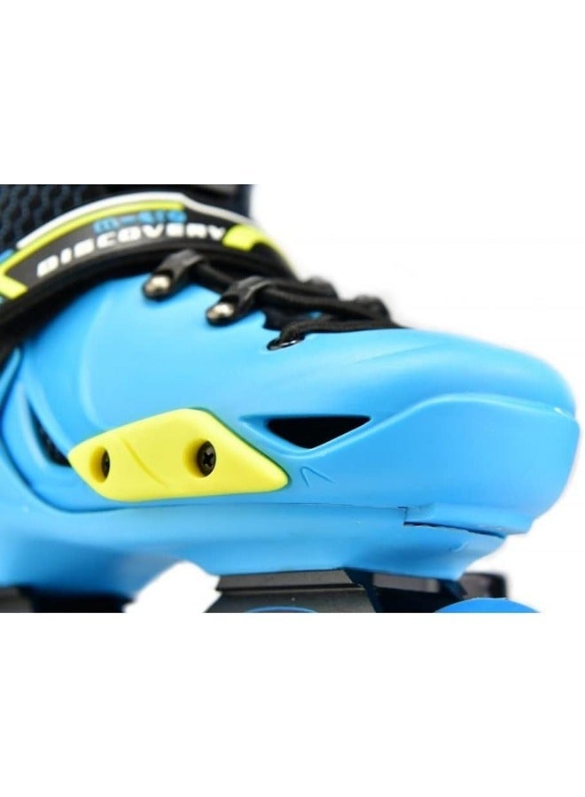 Micro Discovery Blue Inline Skates with Brake Set for Kids (37-40) | Adjustable Inline Roller Skates for Boys Kids & Girls | 7 to 14 Years UnisexOutdoor Skating Shoes | Skates for Kids|Outdoor Skating - Image 4