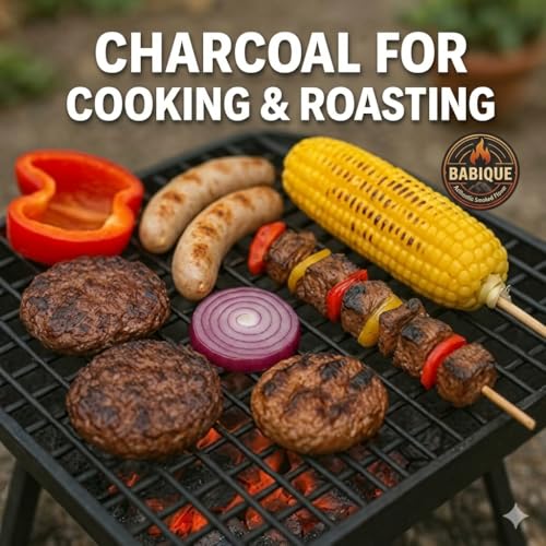 Babique Wood Charcoal Premium Long Burning Barbeque Koyla |Grilling| Low Smoke | Long Burning Coal for Home, Kitchen & Garden (Charcoal, 500 gm) - Image 5
