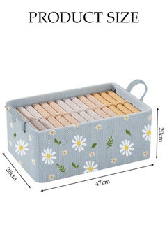 DUNISO 3 Piece Package Storage Box, Large Collapsible Foldable Storage Boxes with Two Handles, Strong Durable Steel support Organizer Basket Cube with Cover for Home, Bedroom, Closet, Office  - Image 4