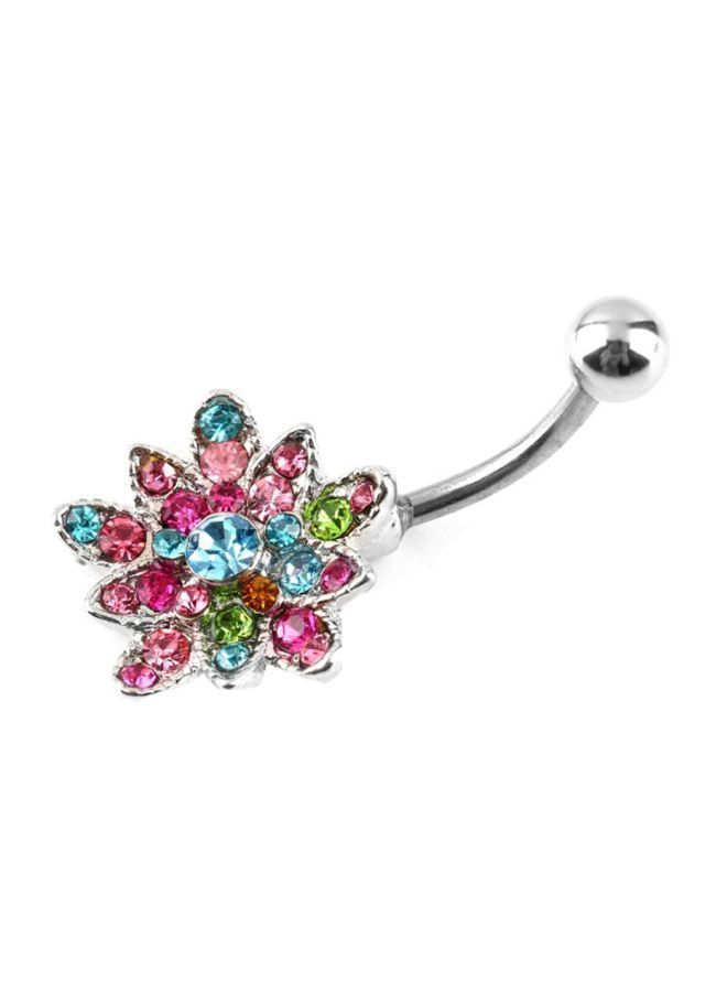 NIBEMINENT Lotus Belly Piercing Button Ring - Image 1