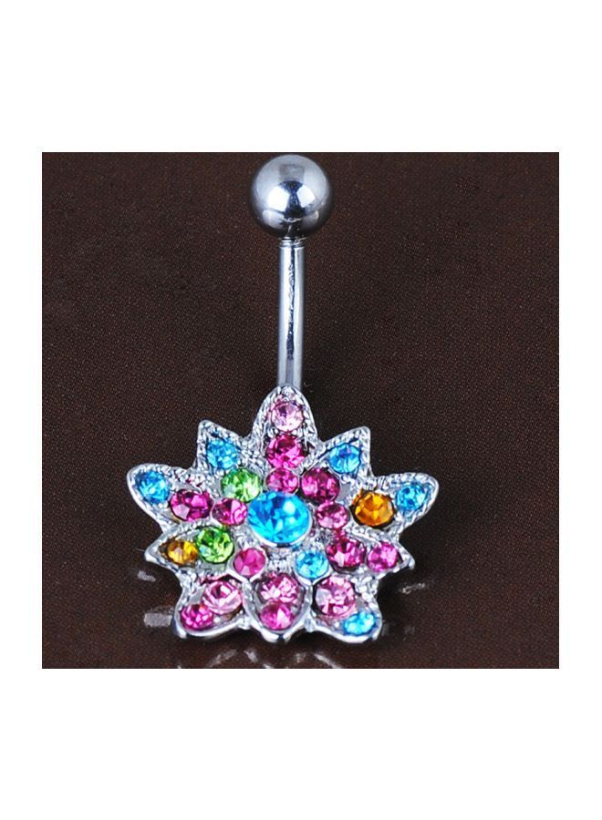 NIBEMINENT Lotus Belly Piercing Button Ring - Image 3