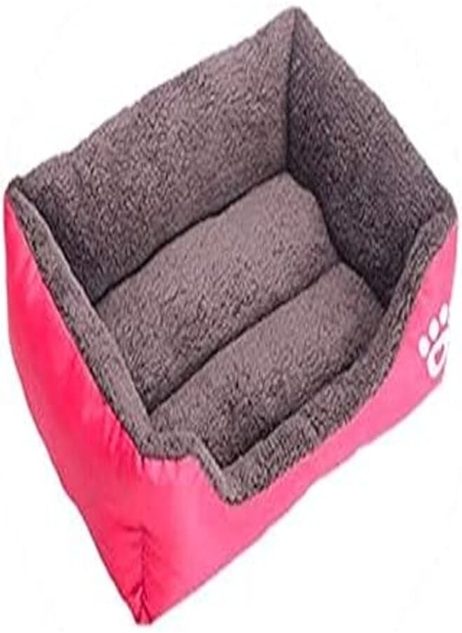 Generic - Solid Color Pet Dog Bed Soft PP Cotton Filled Puppy Cat Sofa Bed Warm Pet Cushion Rectangle Cat Dog Mat - Image 1