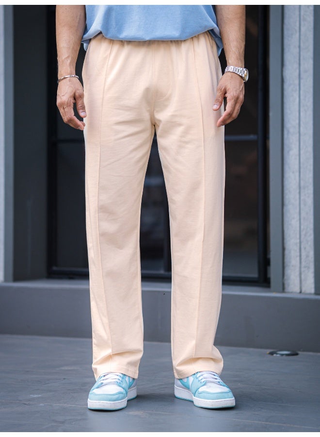 Maniac Maniac Mens Solid Cream Color Baggy Fit Pant  - Image 3