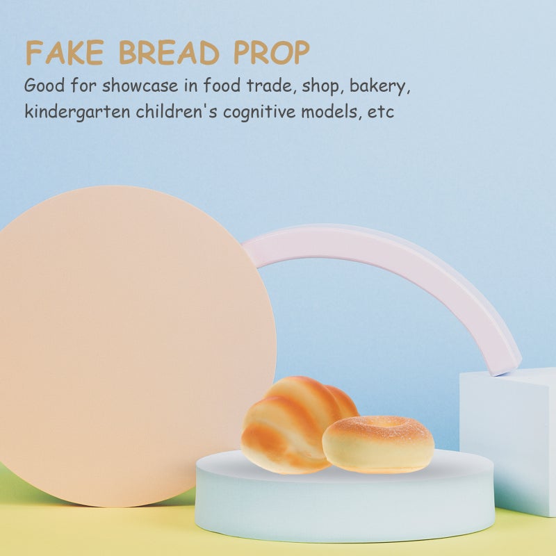 5pcs Vivid Simulation Breads Lovely Fake Bread Props Fake Bread Adorns - Image 4