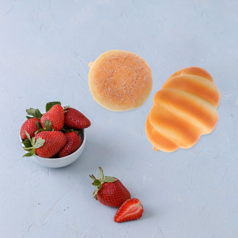 5pcs Vivid Simulation Breads Lovely Fake Bread Props Fake Bread Adorns - Image 2
