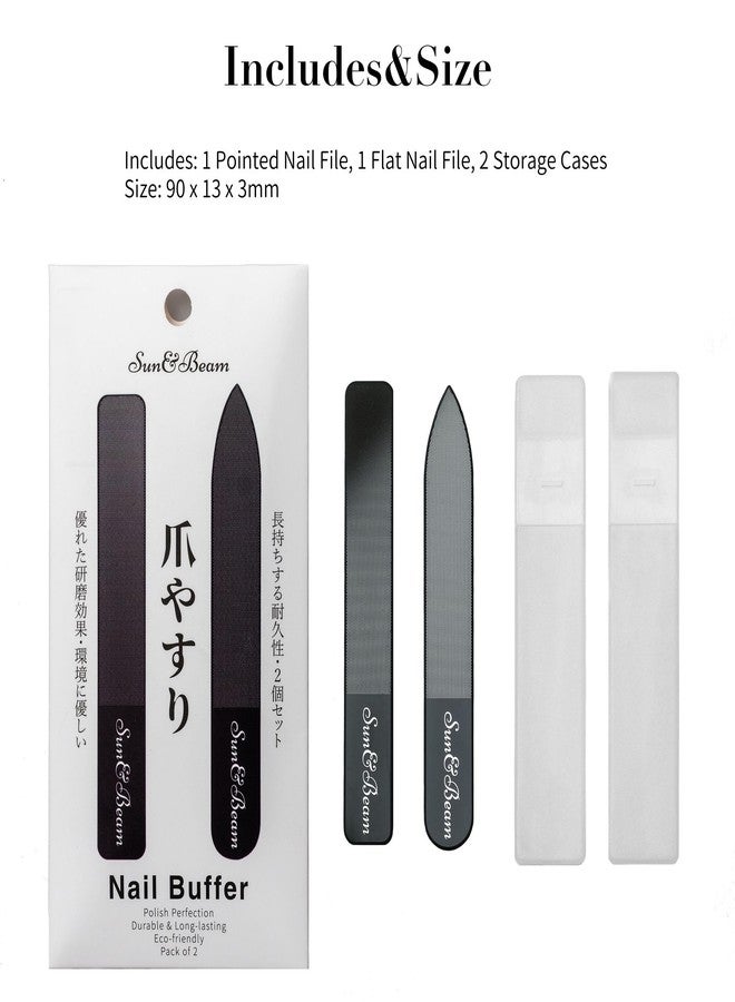 Sun&Beam Nails Glass Nail File Nano Nail Buffers Crystal Shine Polisher Professional Manicure Tools Kit with Box 2Pcs Set - Image 5
