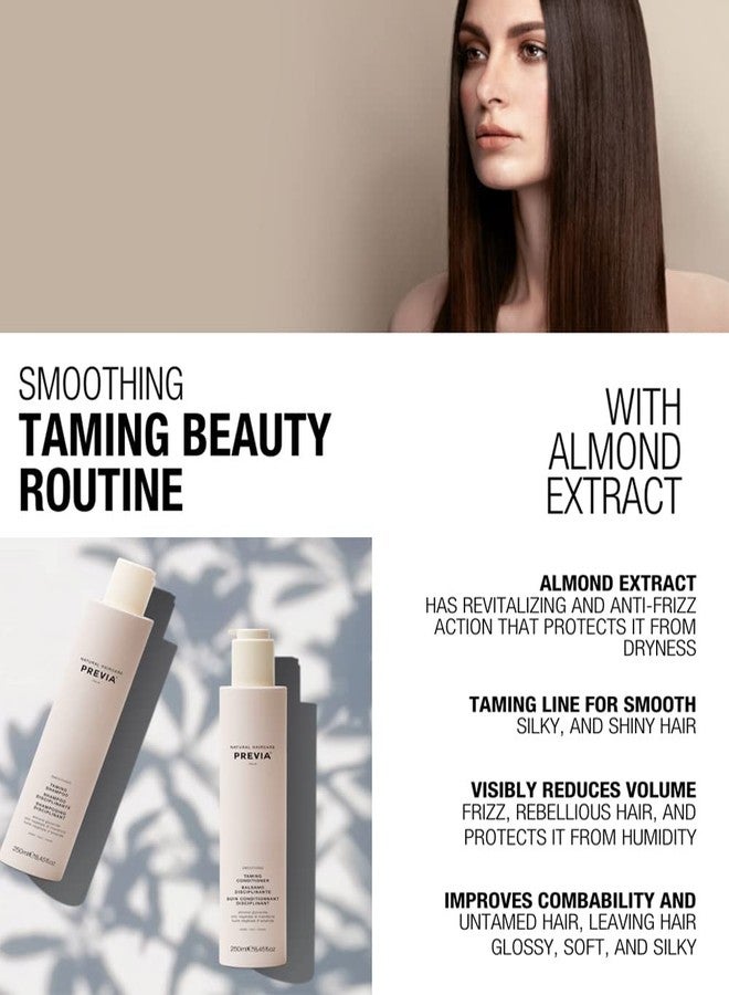 PREVIA Smoothing Taming Shampoo Anti-Frizz Shampoo with Almond Extract Vegan Sulfate Free Hydrating Formula for Smooth Manageable Hair Static Control Frizz-Free Results 8.45 oz - Image 3