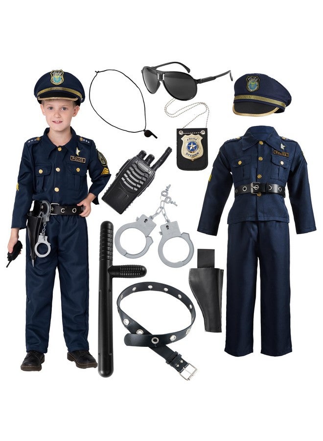 JOYIN Toy Halloween Toddler Police Costume, Police Officer Costume for Boys, Kids Cop Outfit with Toy Accessories for Unisex Halloween Pretend Roleplay, Themed Party (3T, 3-4 yrs) - Image 1