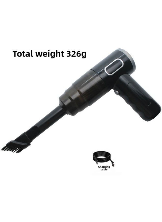 Generic - Wireless Portable Handheld Dust Blower Computer Case Keyboard Furniture Powerful Cleaning Dust Collector Keyboard Brush Vacuum Cleaner-Color:Black Rechargeable Single Filter Element - Image 1