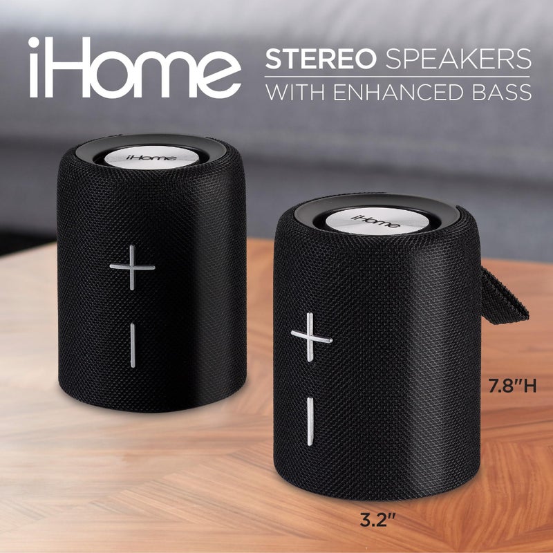 iHome Bluetooth Speaker with Wireless Stereo Option, Portable Split Speaker with Enhanced Bass (iBT430) - Image 2