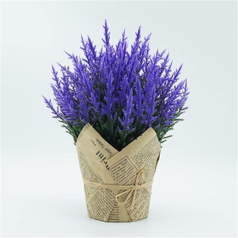 Spring Decor- 1Pcs Mini Artificial Flowers Bonsai with Plastic Pot Simulation Plant Potted Plants for Home Wedding Party Office Centerpieces Decoration,Artificial Faux Plants(D) - Image 1
