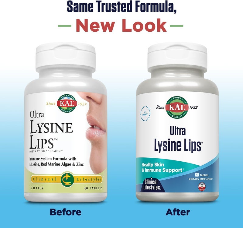 Kal Ultra Lysine Lips Tablets 60 Count - Image 2