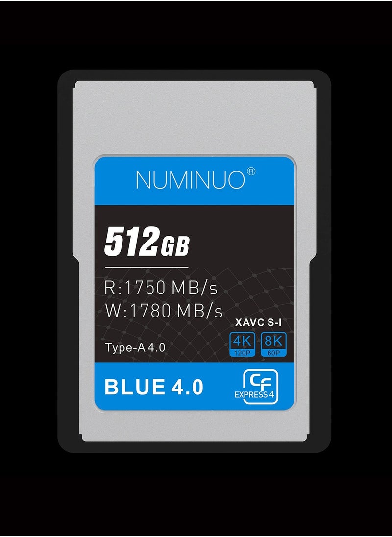 NUMINUO 512GB Cfexpress 4.0 Type A Memory Card Professional Grade, up to 1750MB/s Read and 1780MB/s Write Speed, High Performance, Compatible with Sony Cameras  - Image 1
