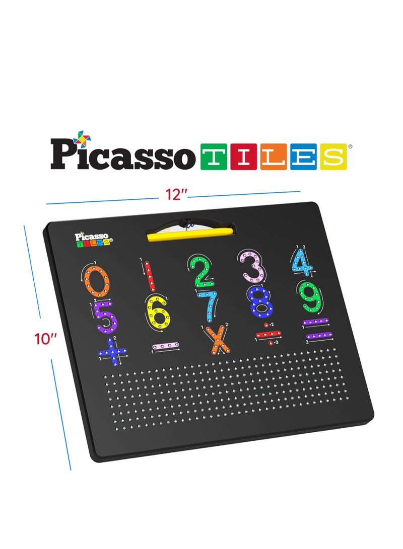 PicassoTiles Picasso - Double-Sided Magnetic Drawing Board with Letters and Numbers (10X12 Inch) – Interactive Learning Toy for Kids, Enhances Writing, Reading & Creativity  - Image 2