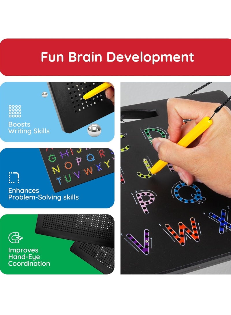 PicassoTiles Picasso - Double-Sided Magnetic Drawing Board with Letters and Numbers (10X12 Inch) – Interactive Learning Toy for Kids, Enhances Writing, Reading & Creativity  - Image 5