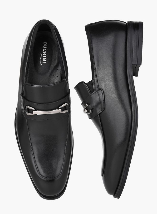 DUCHINI Men Leather Slip-On Loafers - Image 1