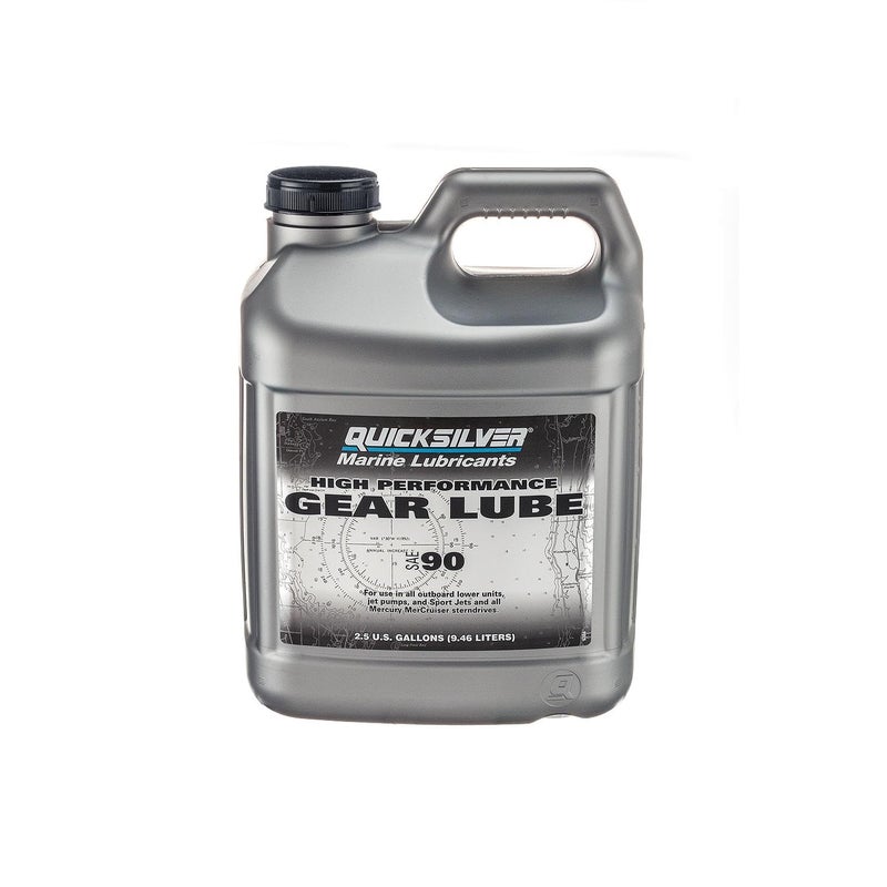 Quicksilver High Performance SAE 90 Gear Lube for Mercury Outboards and MerCruiser Sterndrives 25 Gallon